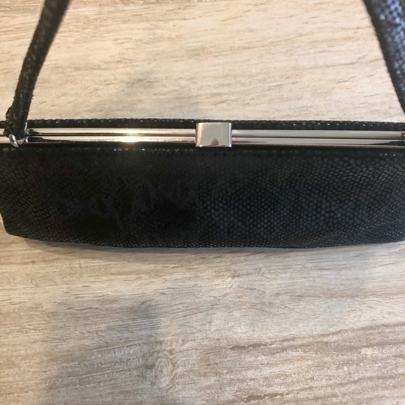 Bebe Black Python Print Bag - Picture 3 of 7